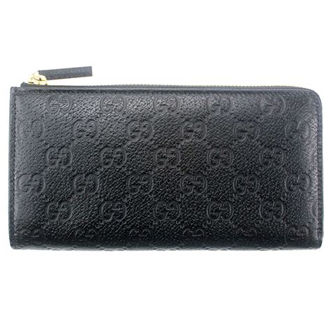 gucci black zip wallet|Gucci guccissima wallet.